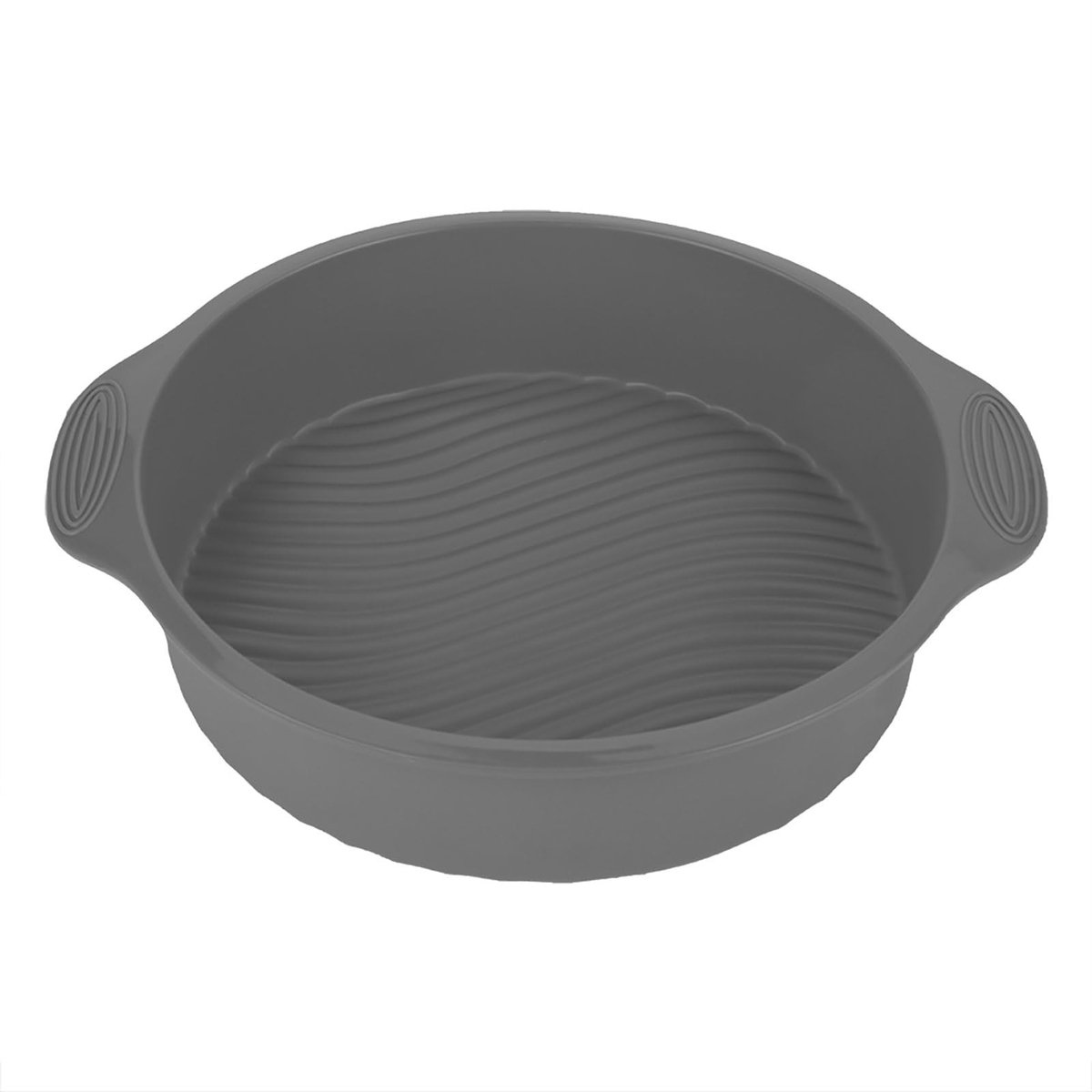 Dailygoody - Siliconen Bakvorm - Cakevorm - Antiaanbak - 22,4 cm - Ronde Vorm - Duurzaam en Flexibel - Geschikt voor Oven en Magnetron - Grijs