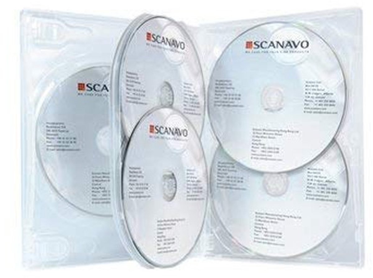 Dailygoody - Scanavo 22mm Clear DVD 7 Way Case - Voor 7 CD/DVD/Blu-Ray Discs
