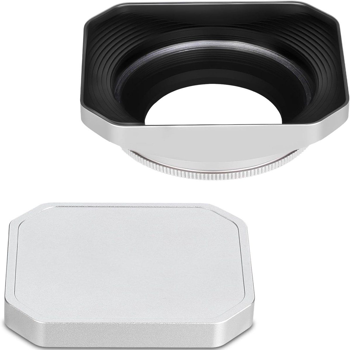 39mm Vierkante Metalen Lenskap voor Fujifilm XF23mm F2.8 en XF27mm F2.8 R WR, Inclusief Metalen Deksel en Schroefkap, Geschikt voor XE5 Camera