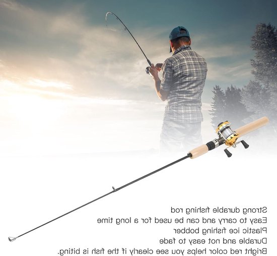 Jigs en Metalen Reel voor IJsvisserij - Duurzame 75cm Vissroede en Accessoires voor Winterse Vissessies van Merkloos — afbeelding 3