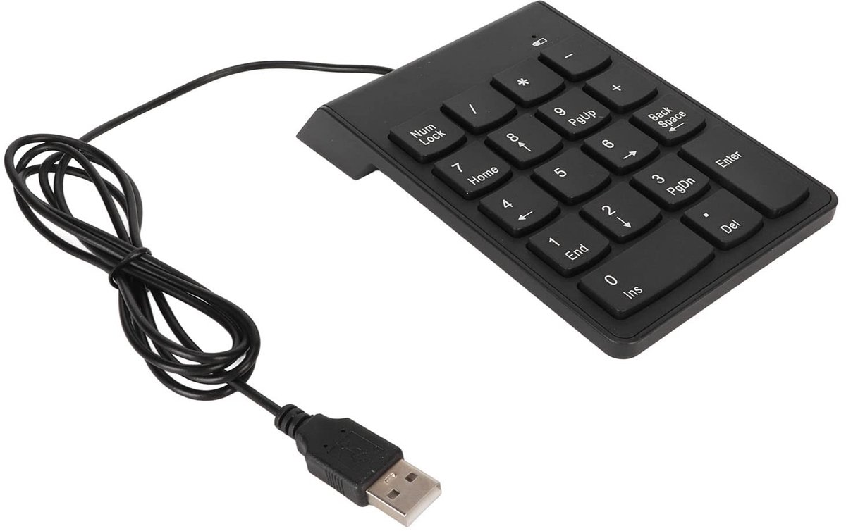 Dailygoody - Bedraad Numeriek Toetsenblok - USB Toetsenbord - Snelle Respons en Stil Typend - Compact Formaat - Ideaal voor Gaming en Boekhouding - 18