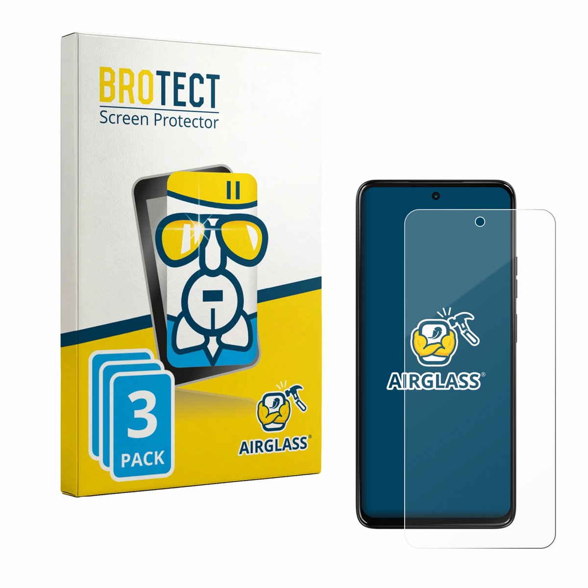 Screenprotector 3 Stuks voor Motorola Moto G47 Beschermglas transparant