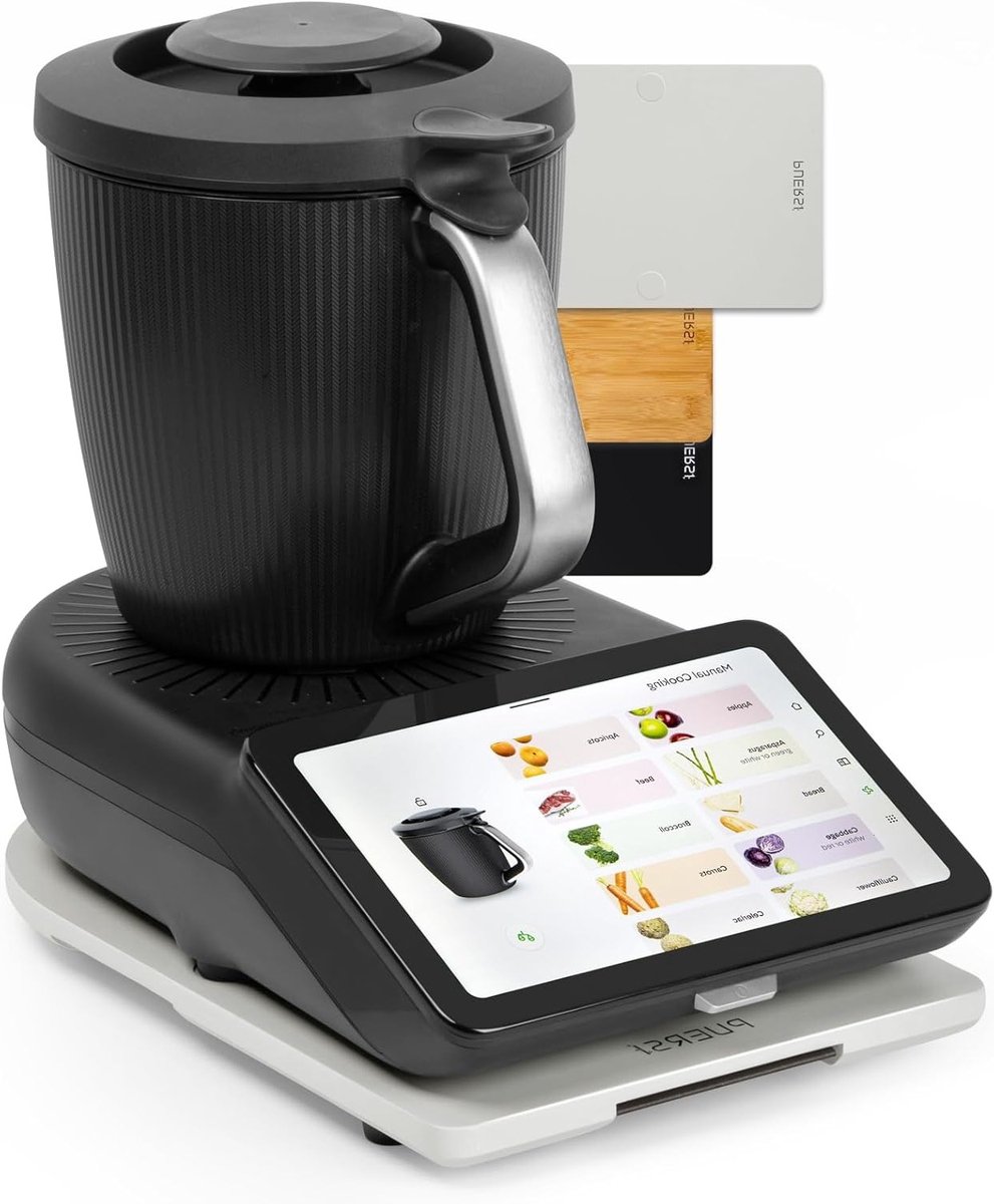 Sliding Board voor Thermomix TM7 2e generatie lichtgewicht bamboo rolbord met wielen sneeuwwit ideaal voor keuken gebruik en efficiënt koken
