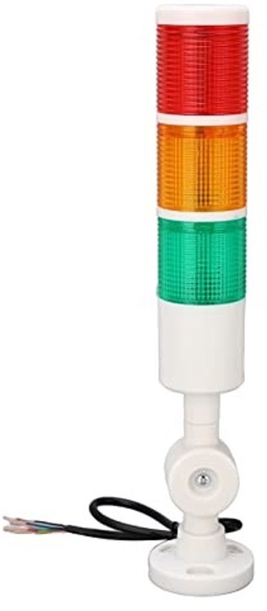 Allecto - LED Signaaltoren - Waarschuwingslichten - 3 Tier Indicator - Opvouwbare Kolom - Alarmfunctie - Geschikt voor Industrie - DC 24V