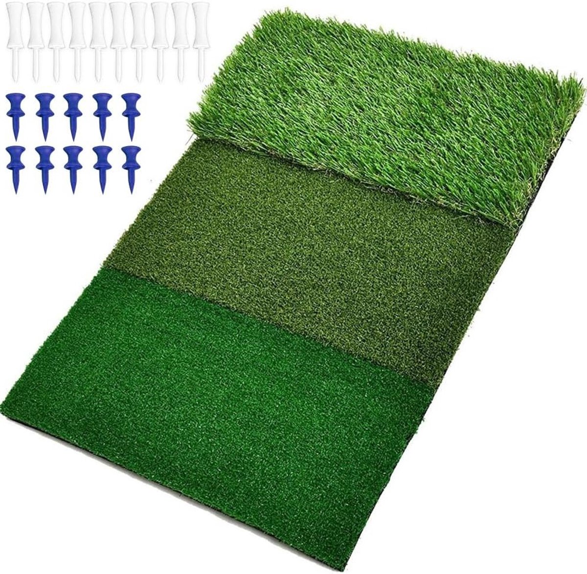 Golf Oefenmat 3-in-1 60x30cm voor Rough en Fairway, Ideaal voor Exit Training en Verbeteren van Golfvaardigheden