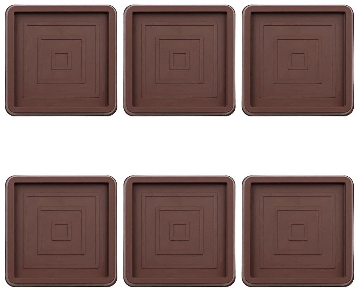 Dailygoody - Meubelonderzetters - Antislip rubberen meubelvoeten - 6 stuks - Bruin - Besch