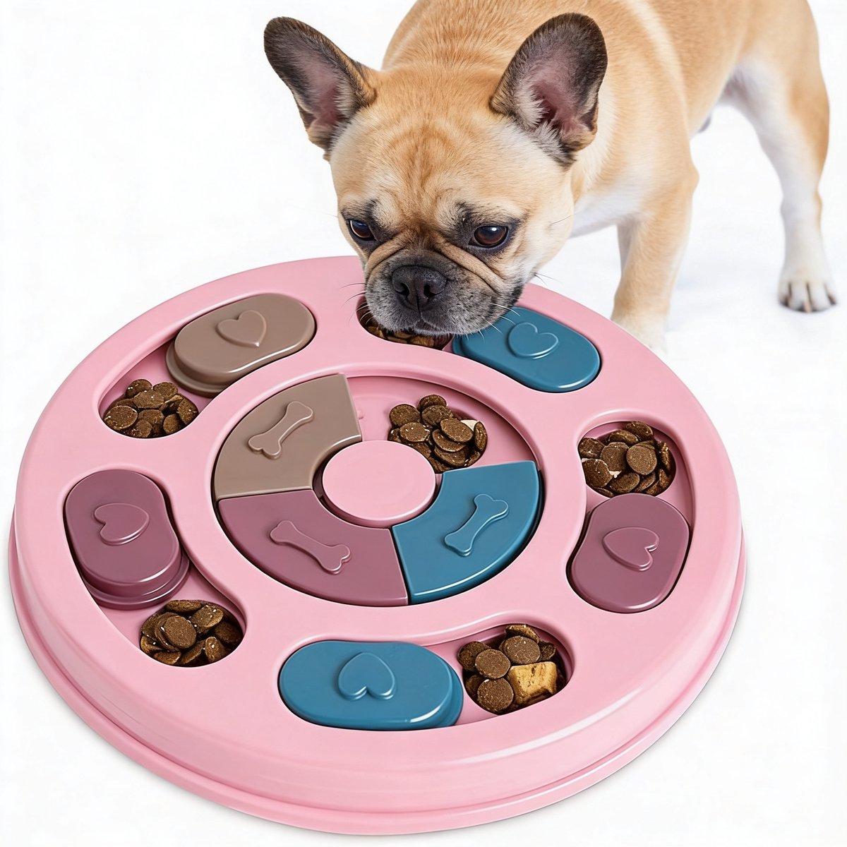Interactieve Hondenpuzzel Roze Voor Slim en Actief Speelplezier – Intelligentie Speelgoed Voor Honden Met Uitdagende Voerpuzzels – Honden Puzzelfeeder en Slowfeeder Voor Langzamer Eten en Mentale Stimulatie