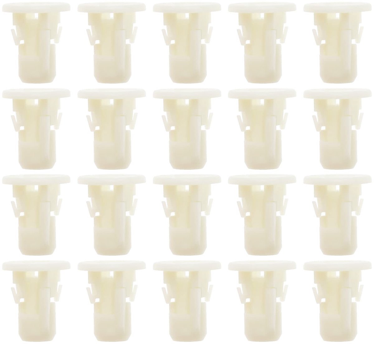Dailygoody - Onderlichaam Cover Bevestiging Clip - 20 Stuks - Wit - Decoratieve Clips - Vervangingsset - OE:07147201307