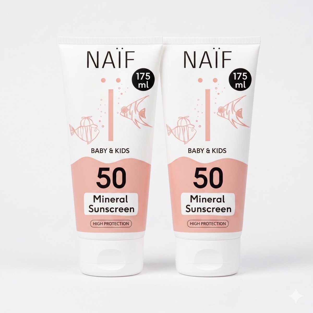 Naïf - Zonnebrandcrème - Voordeelset - Baby & Kids - Zonbescherming - SPF50 - Minerale Filter - 2x175ml