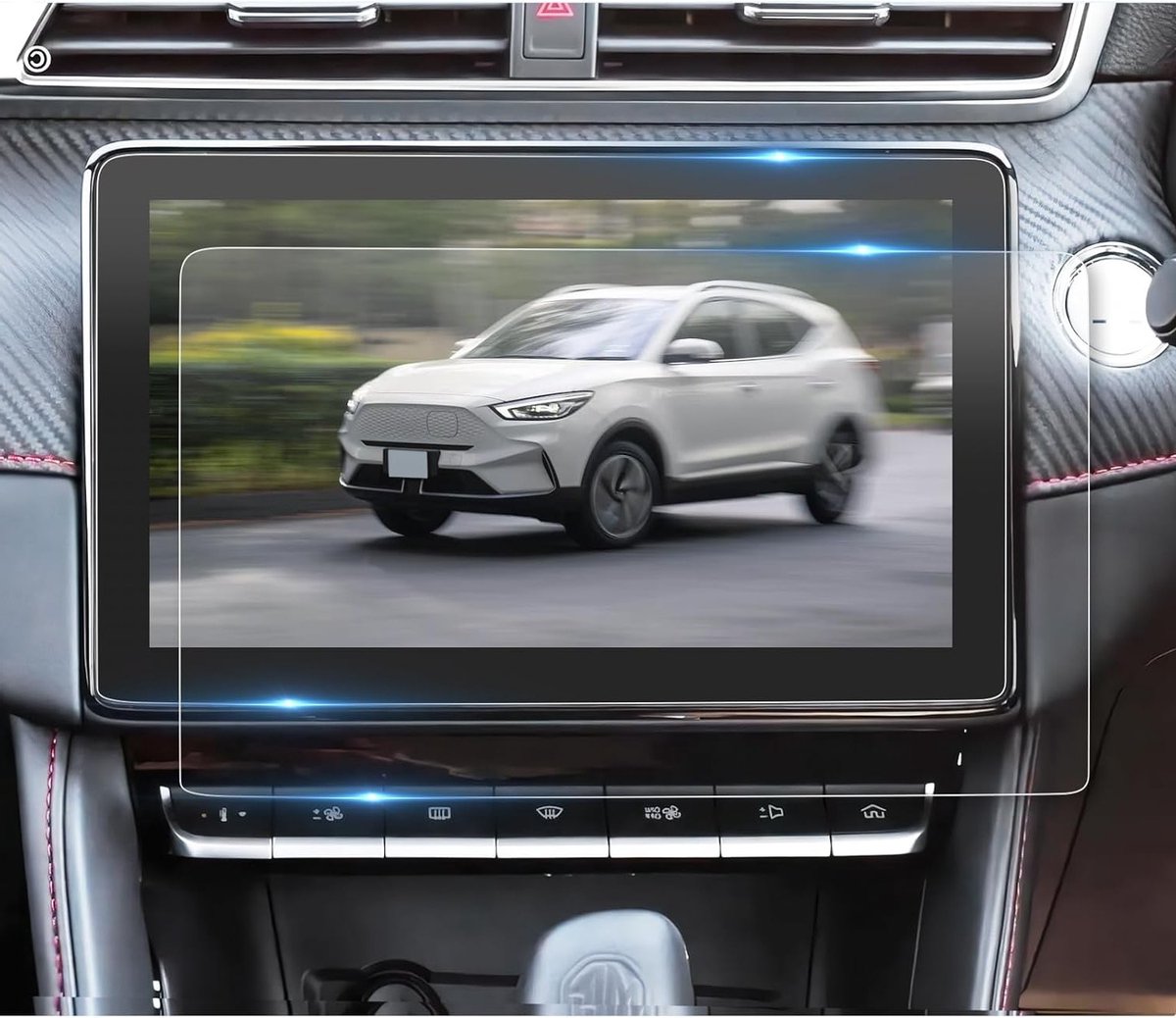 Premium Navigatiefilm voor MG ZS SUV 2022-2024, 10.25 Inch Kr scratchbestendige Screen Protector, Beschermfolie Set van 2 voor Autonavigatie