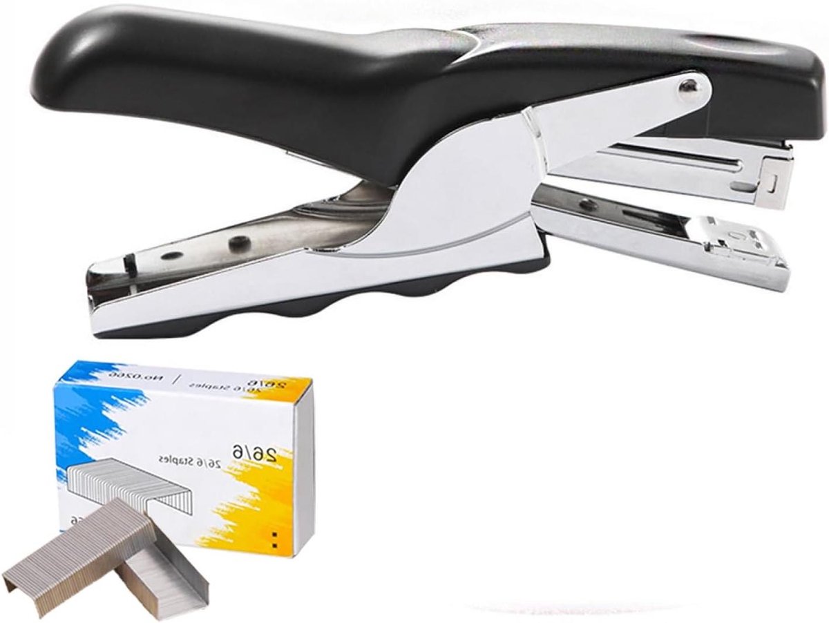 Nietmachine Set - Tangnietmachine - Papier Verwerken - Minder Kracht Nodig - 25 Vel Capaciteit - Zwart