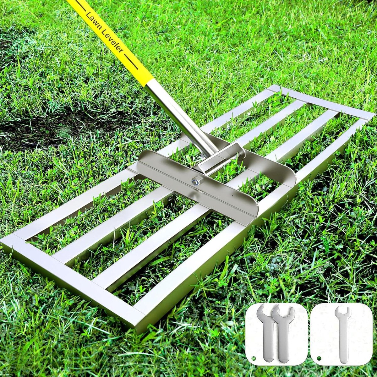 Tuin Egaliseerhark - Grondverbeteraar - Gazon Egaliseren - Verstelbare Steel - 30x10 Inch - Niet gespecificeerd