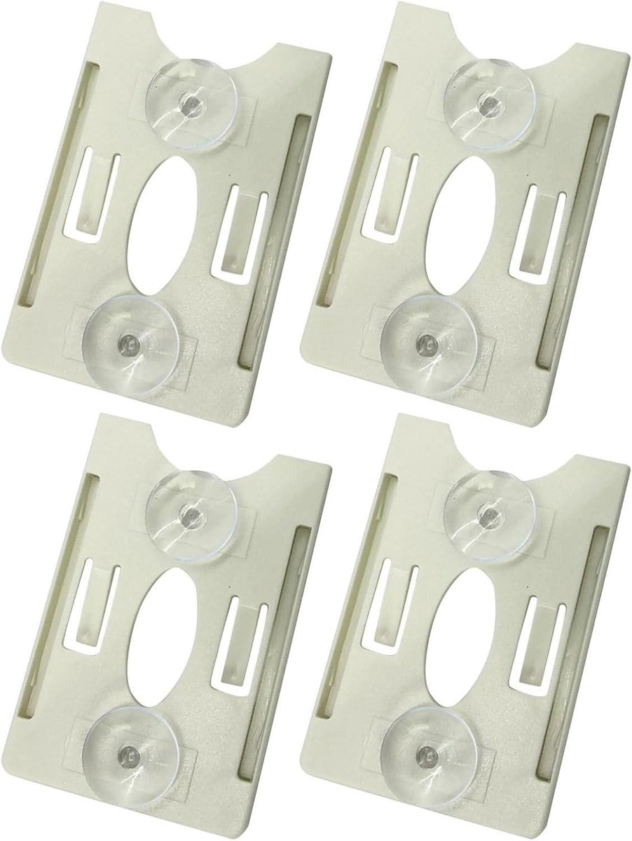 Parkeerkaarthouders Set - Dashboard Houders - Parkeren en Tol - Met Zuignappen - 4 Stuks - Beige