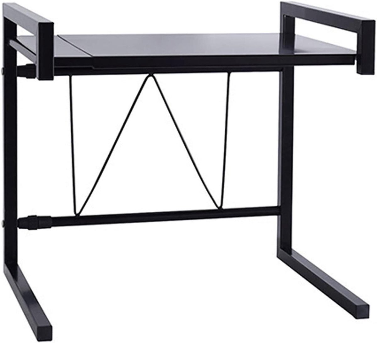 Magnetron rek - Keuken plank - Keuken opbergen - Verstelbare lengte - 40-60 cm - Zwart/Wit
