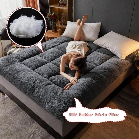Opvouwbare Matras - Slaapmat - Veelzijdig Gebruik - Huidvriendelijk Materiaal - 90 x 200 cm - Grijs — afbeelding 4