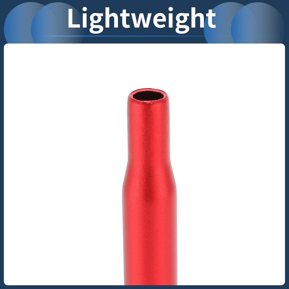 Fiets Zadelpen - Zadelbuis Onderdeel - Comfortabel Fietsen - Lichtgewicht Aluminium - 28.6x350mm - Rood