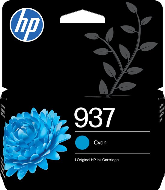 HP 937 - Inktcartridge - Origineel - Standaard capaciteit - Cyaan