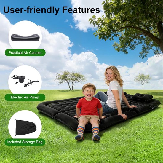 Isomat voor 2 - Luchtmatras Camping - Outdoor Avonturen - Onverwoestbare Kwaliteit - 174 x 126 cm - Zwart van Isomat — afbeelding 5