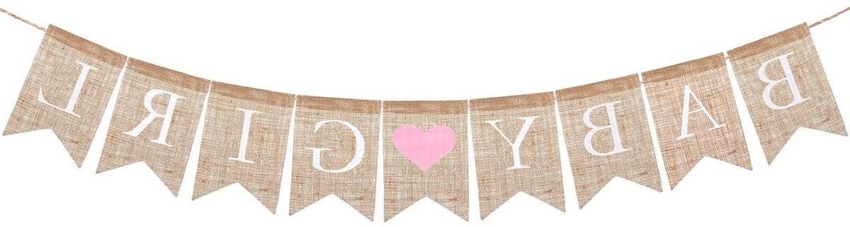 Feestelijke Baby Shower Versieringen voor Meisjes, Welkom Baby Banner en Banner voor Gender Reveal Party in Roze Tinten