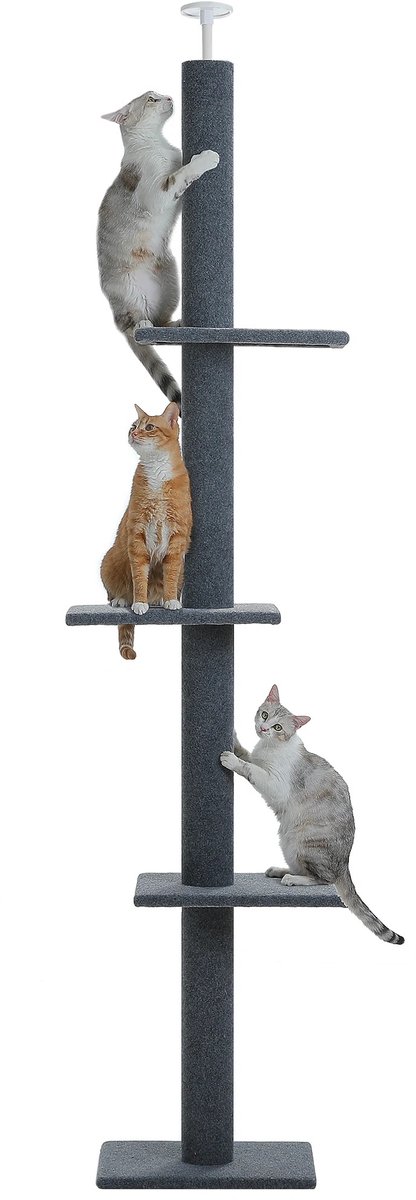 Geargalaxy Hoge Kattenboom - Krabpaal - Kattenklimboom - Kattenspeelgoed - Krabtoren - Krabmeubel - Klimtoren voor Katten - 3 Niveaus