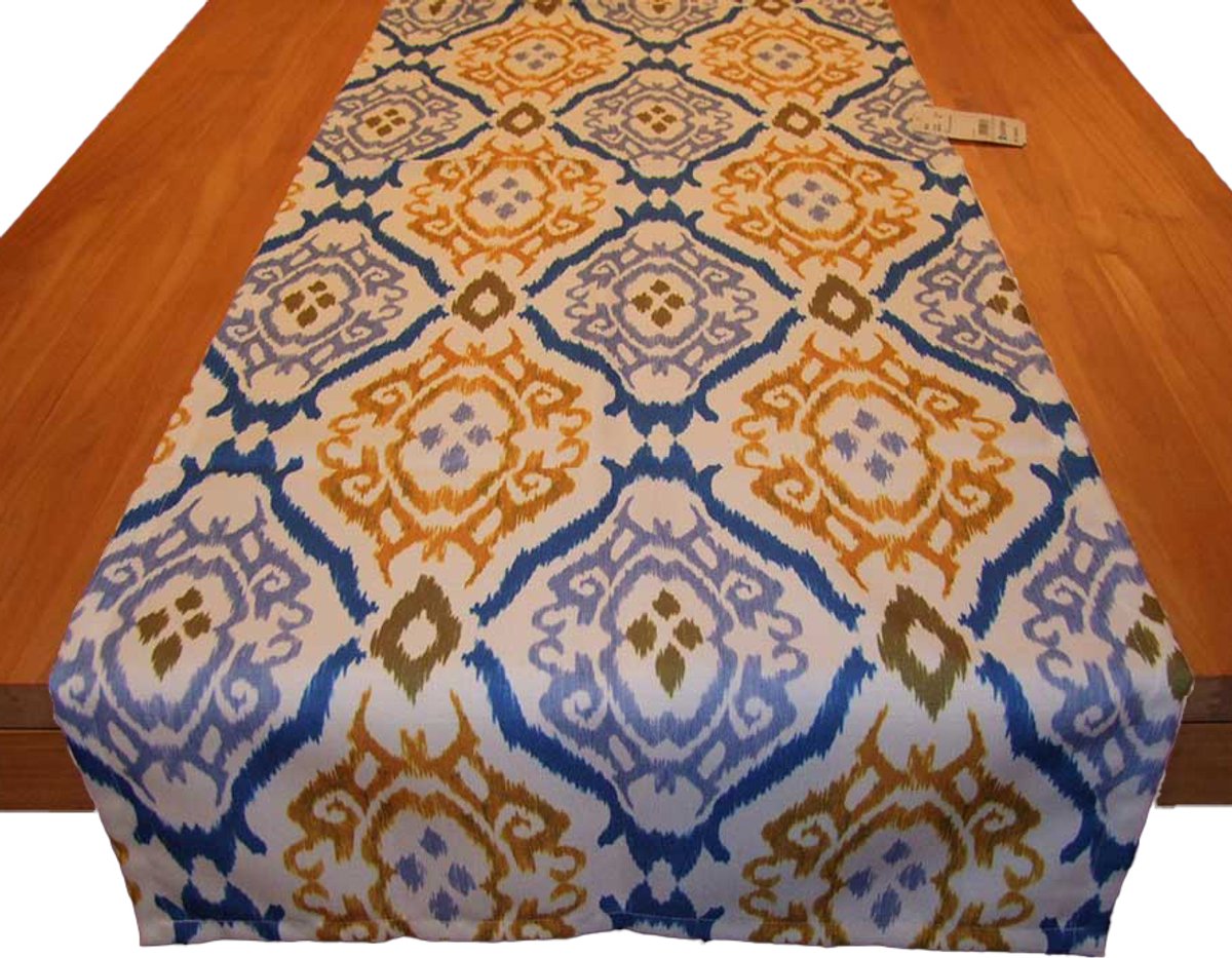 Tafelloper Pichler Neva BL - 50 x 150 cm - ikat print