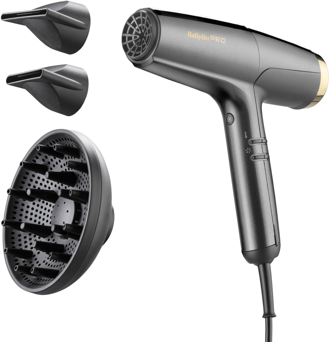 BaBylissPRO - Falco Italian High Speed Dryer BAB8550E - Black/Gold