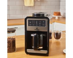 Karaca Grindbrew Pro - Filter Koffiemachine met Bonenmaler – 0,85L – 6 Kopjes – Touchscreen – 640W