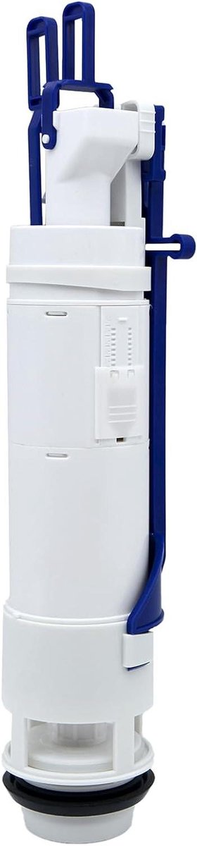 WC-spoelventiel - Spoelgarnituur - Toilet Reparatie - Dubbele Hoeveelheid - 35 cm Hoog - Wit