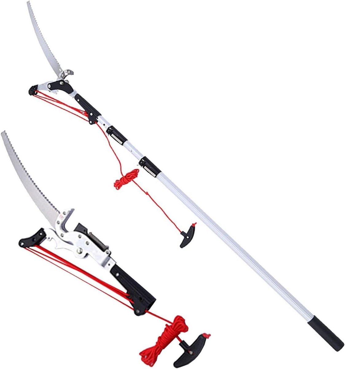 Telescopische Snoeischaar - Snoei Set Lange Steel - Takken Snoeien - SK5 Zaagblad - 3m tot 6m - Aluminium
