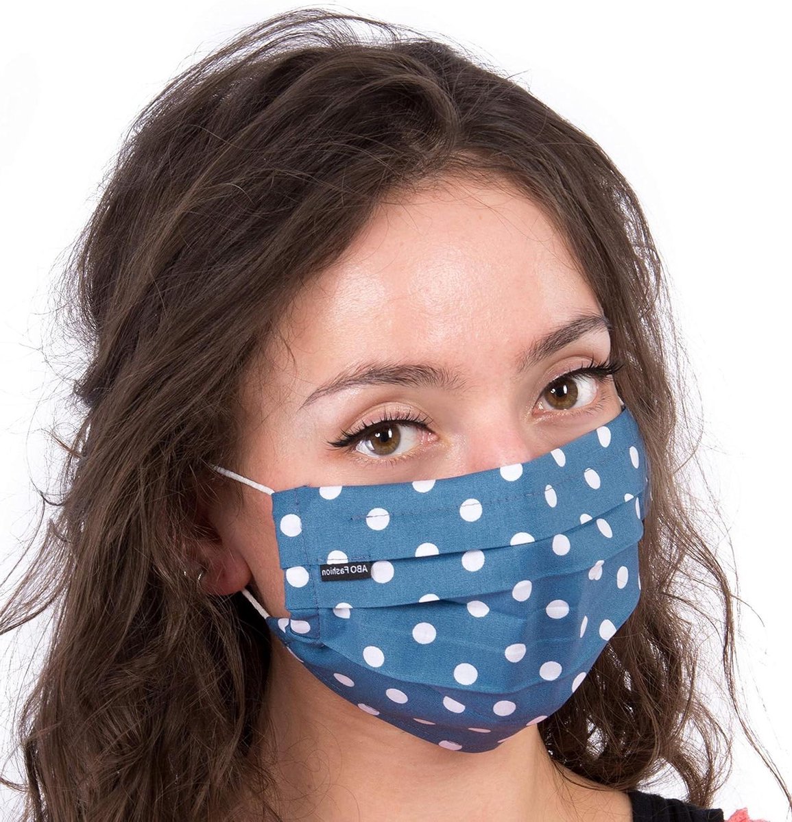 Zomermasker Katoen - Gezichtsbedekking Ademend - Dagelijks Gebruik - Wasbaar op 90 graden - 1-laags - Blauw Grijs