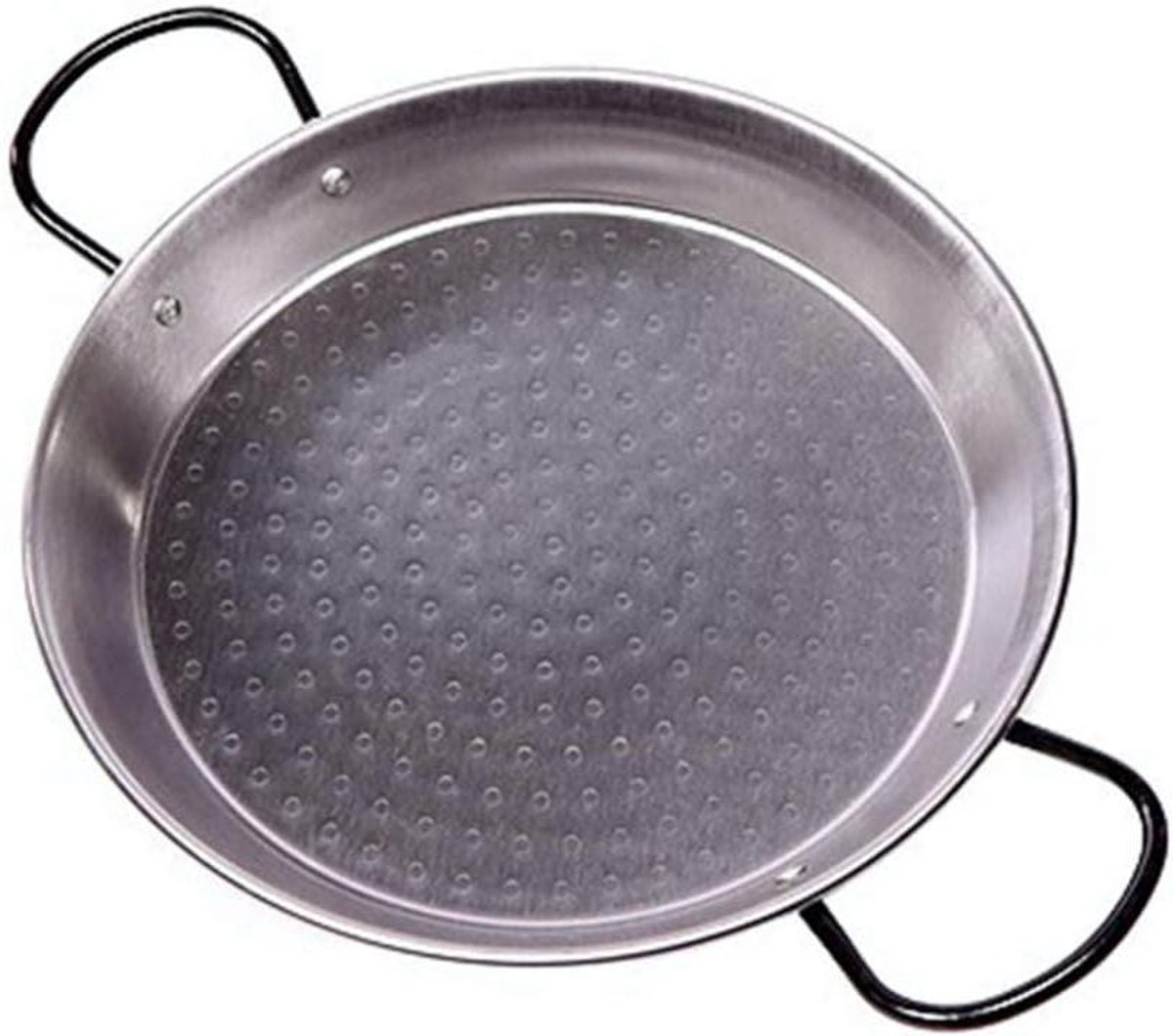 Paella Pan - Kookpan Koekenpan - Paella Koken - Traditioneel Valenciaans - 24 cm - Zwart