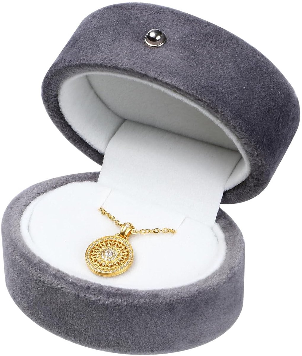 Famanu – Fluwelen kettingdoos voor sieraden, geschenkdoos voor armbanden en kettingen, ideaal voor bruiloften en verjaardagen
