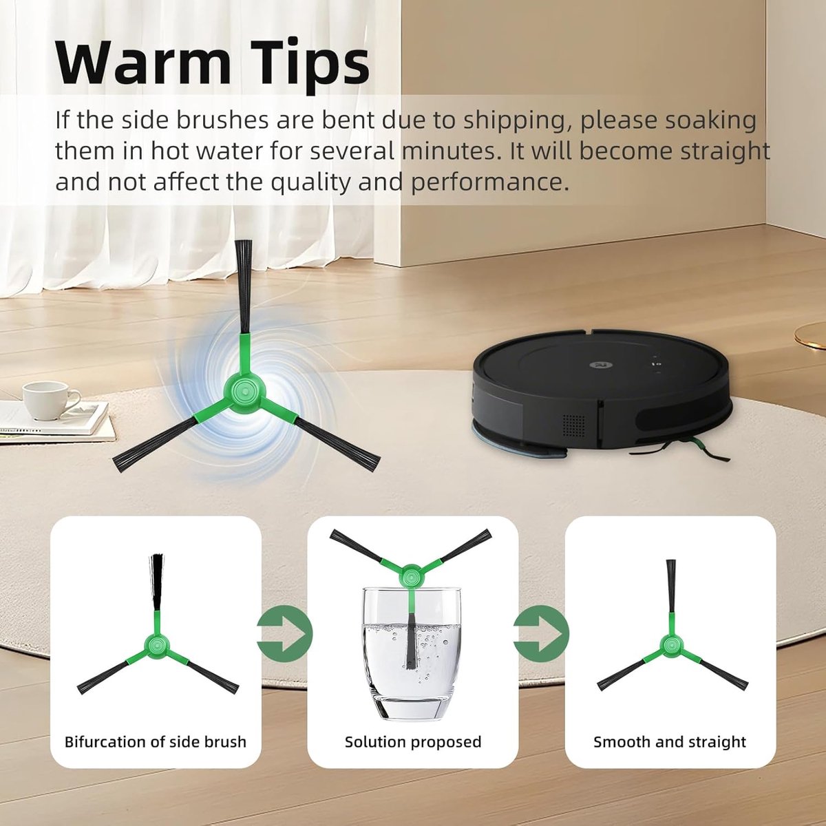 7-delige set: Hoofdborstel + Zijborstel + HEPA-filter + Dweildoek - compatibel met iRobot Roomba Combo Essential (RVG-Y1 Y0112/Y0140/Y0110 Q0120 Q011) 104/105 VAC /105 Combo Robotstofzuiger — afbeelding 4