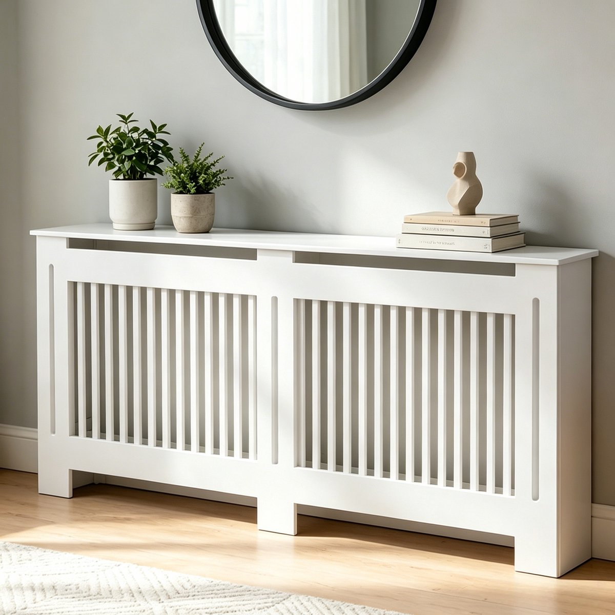 FATIVO Radiatorombouw - radiatoromkasting - Verwarmingsombouw - 172x19x101 cm - Wit