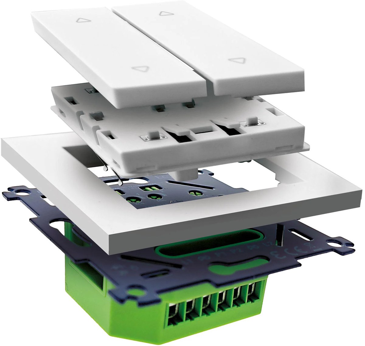 LED Duo Tastdimmer Inbouw 2x 0-200W (RLC) - EcoDim