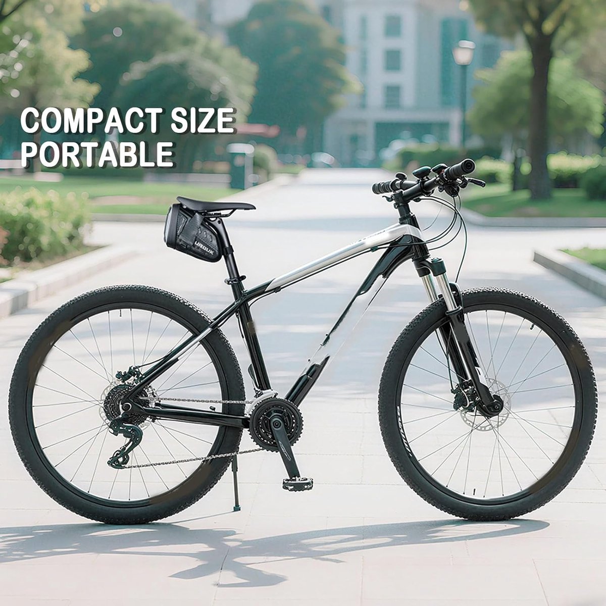1 stuk - Waterdichte fietstas voor achterop het zadel (1,5 liter) - Grote capaciteit - Fietsopbergtas - Afmetingen: 21*9,5*13 cm - Voor buitenfietsen en persoonlijke spullen - Zwart — cadeau in Sport & Outdoor - foto 2