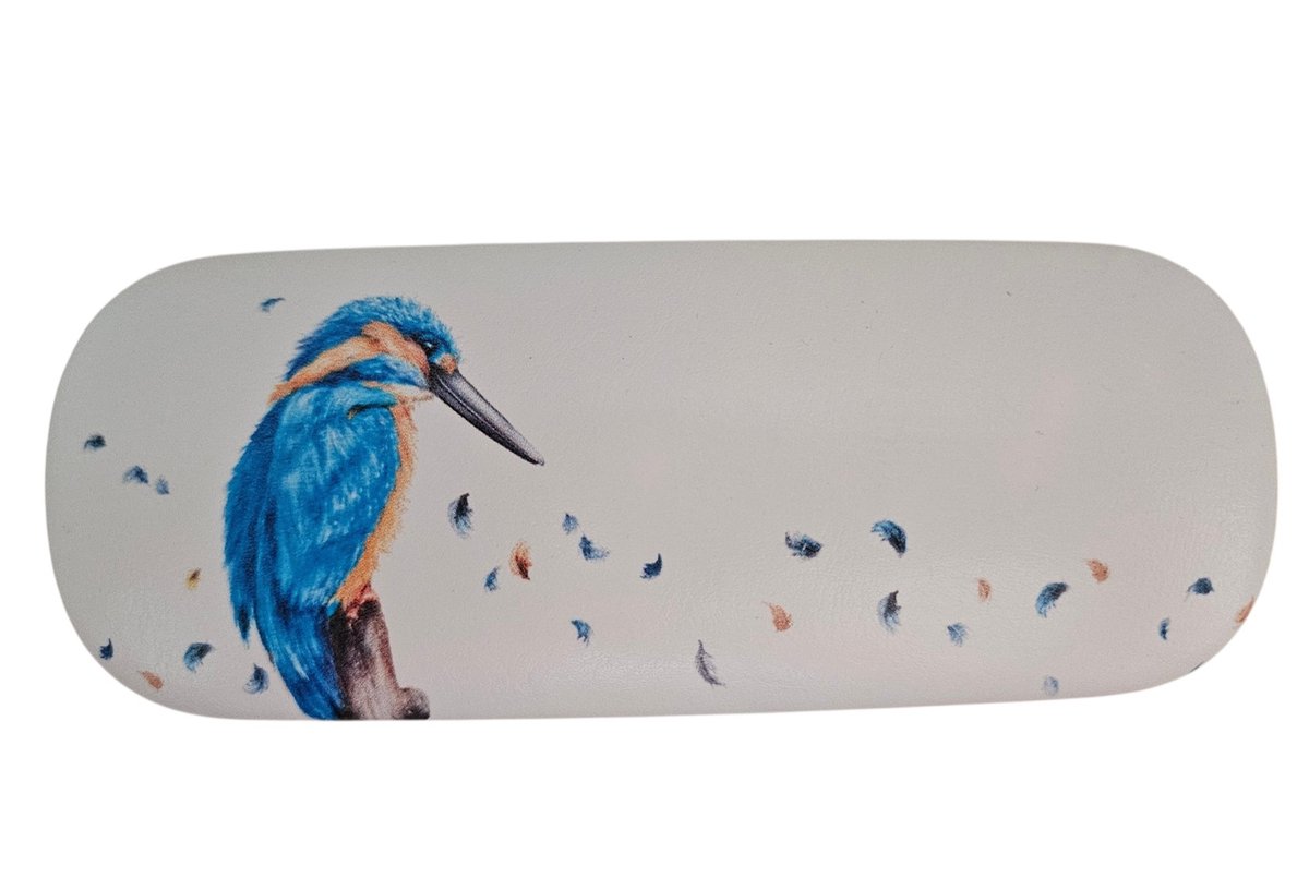 Brillenkoker ijsvogel 16x3.8x6cm hard cover