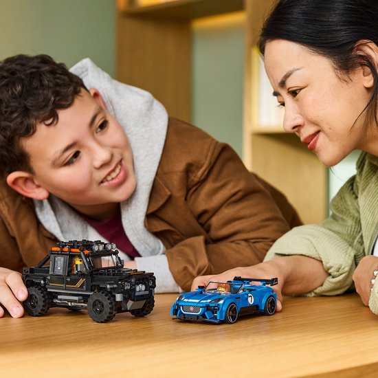 LEGO Speed Champions Jaguar Project 7 en Land Rover Defender Auto Bouwpakket voor Kinderen 77264