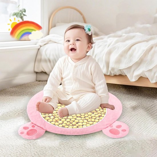 Kalmerend Speelgoed - Knuffel Pluche - Sensorische Stimulatie - Bijtbestendig Ontwerp - 31 x 34 cm - Roze — afbeelding 4