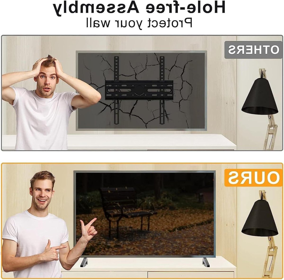 TV Standpoten - TV Voet - TV Plaatsen - Zonder Muurbevestiging - 43 Inch - Zwart