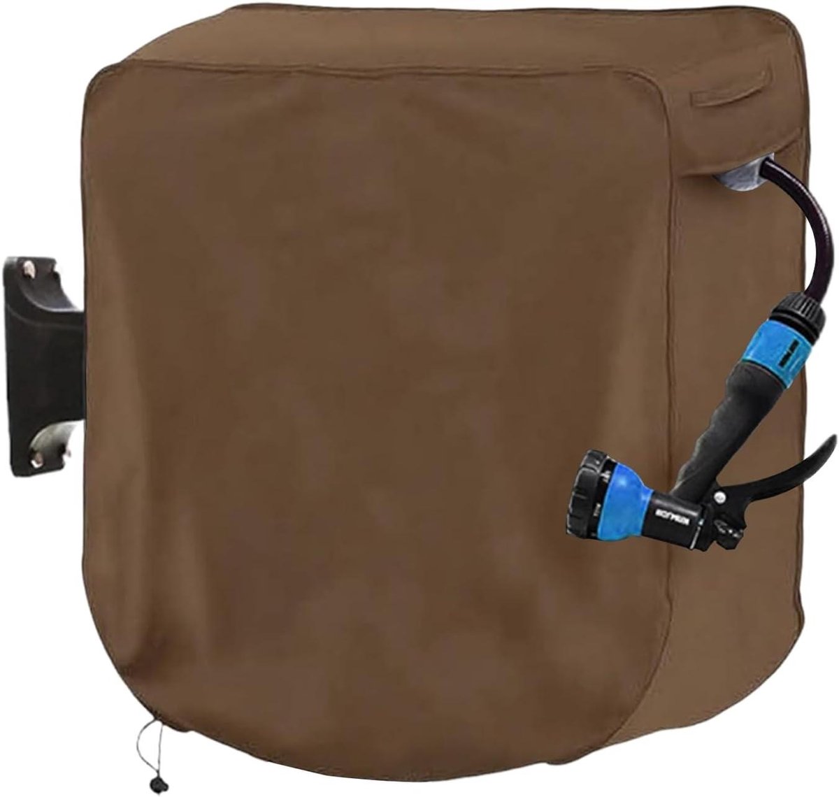 Beschermhoes Slangenhaspel - Tuinslanghoes Haspelcover - Tuinonderhoud - UV Bestendig Oxford - 60x45x60cm - Koffie