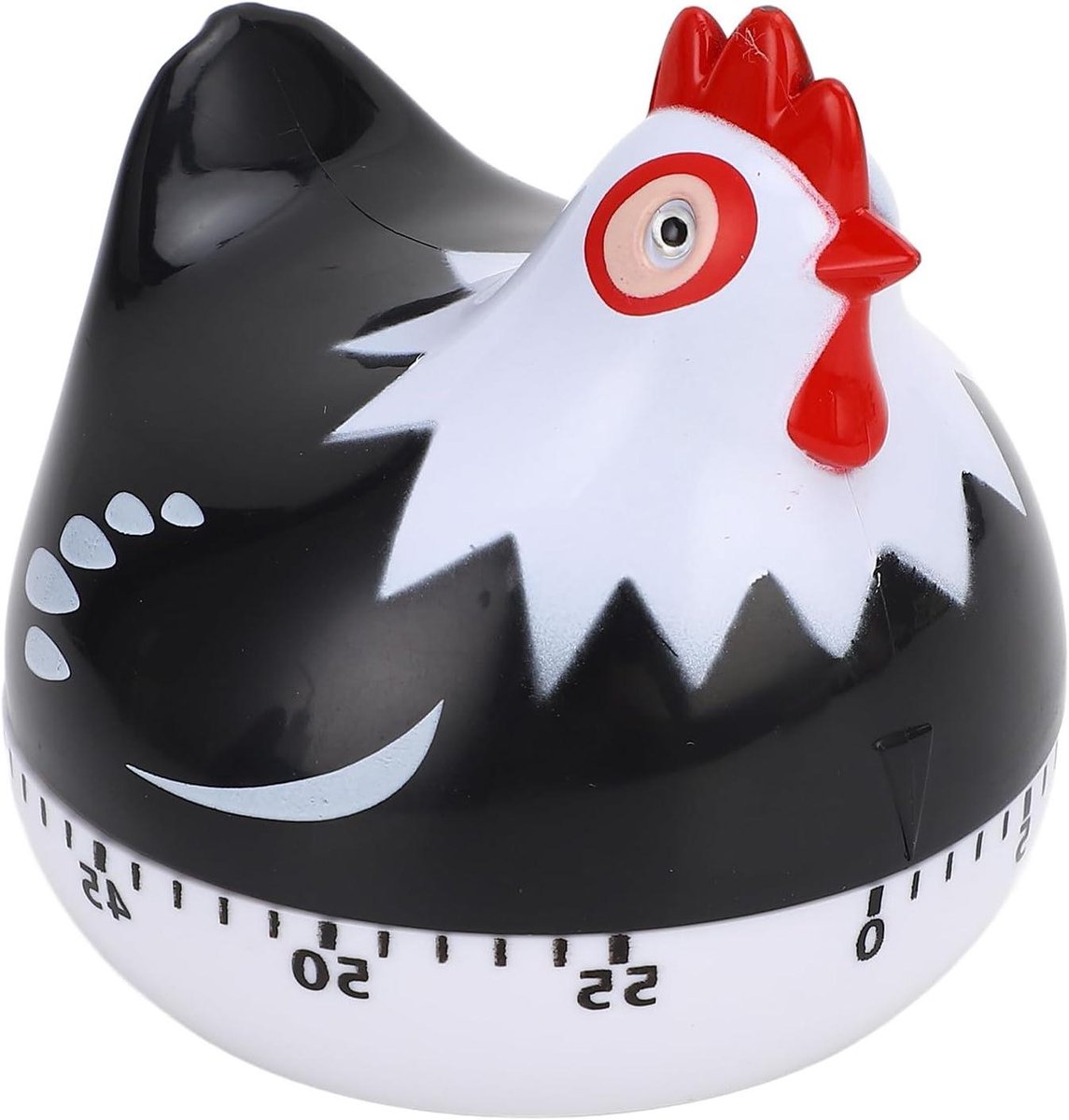 Kookwekker Kip - Keuken Timer - Koken Bakken - Mechanisch Ontwerp - 7 x 7 x 7 cm - Wit