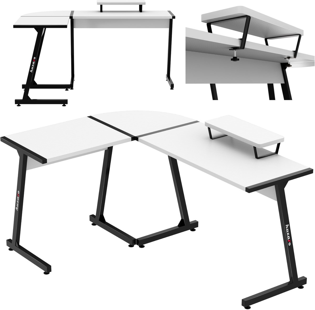 Huzaro - Hero 6.0 - Gaming hoekbureau - Wit