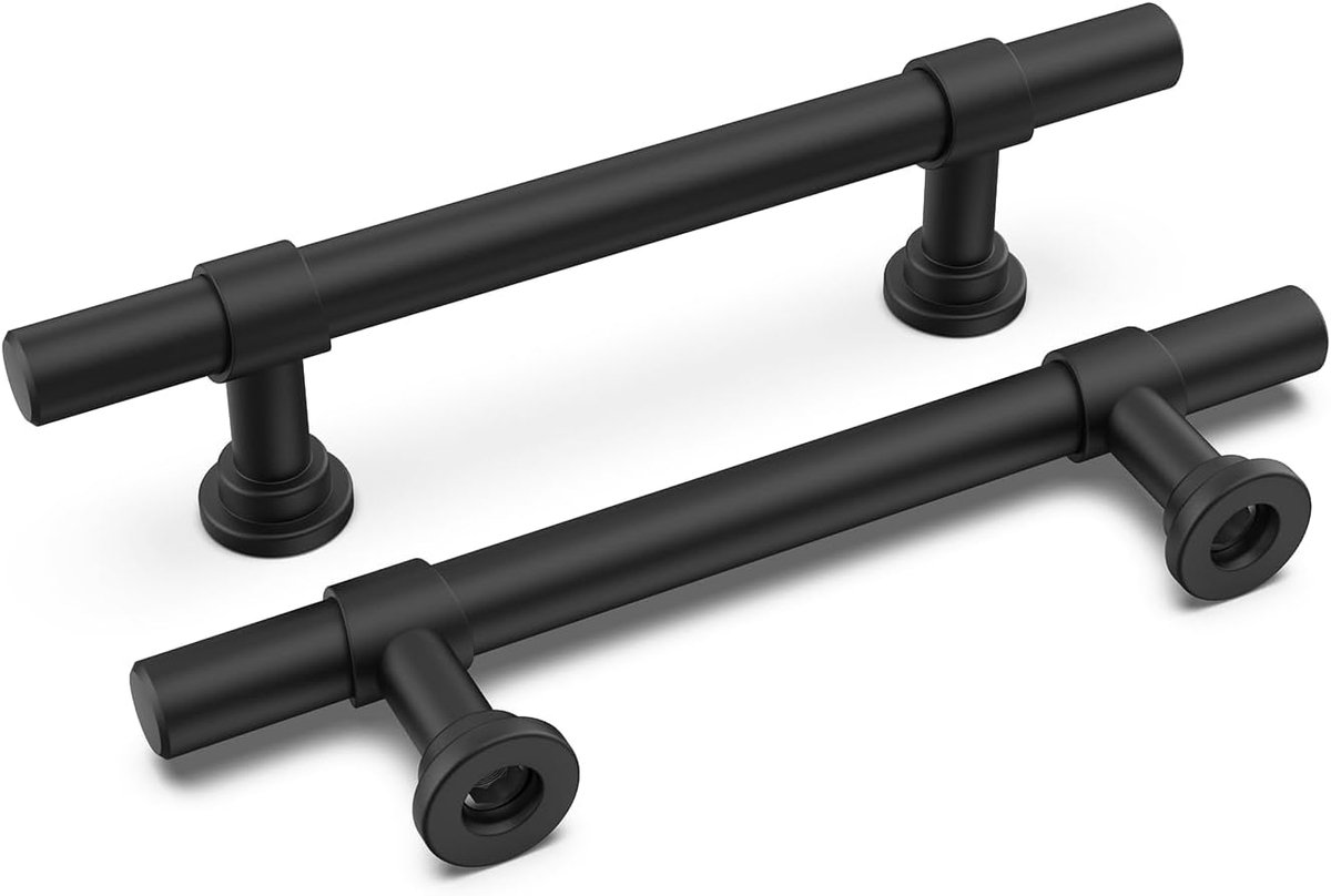 Meubelgrepen Set - Zwarte Kastgrepen RVS - 5 Stuks 96mm - Matzwarte Buishandgrepen - Voor Keuken En Kledingkast - Moderne Zwarte Stijl