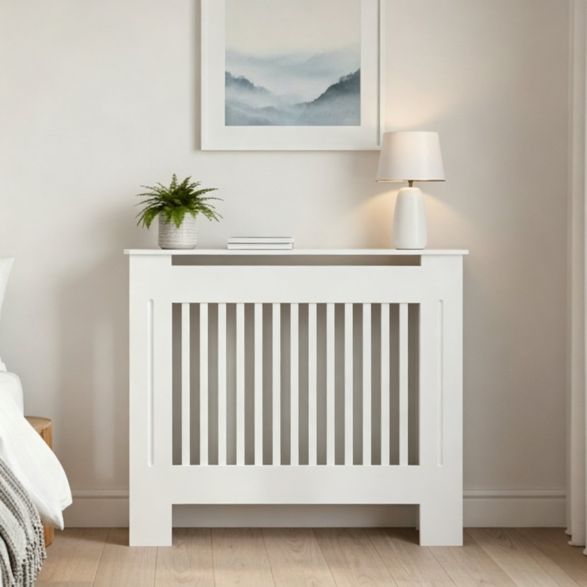 FATIVO Radiatorombouw - radiatoromkasting - Verwarmingsombouw - 78x19x92 - Wit