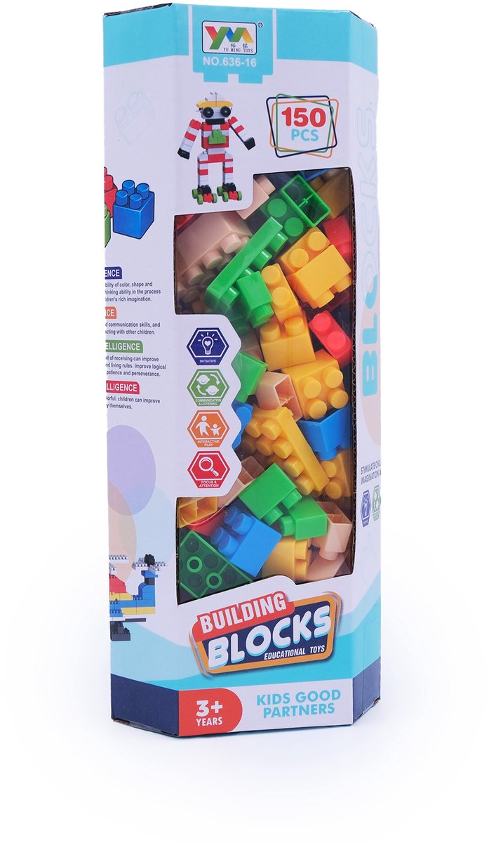 Zoem - 150-delig - Bouwblokjes - Bouwstenen - 150 stuks - DIY - Blokjes - Bouwen - Kado - Cadeau - Verjaardag - Sinterklaas - Kerst
