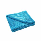 Blauwe microvezeldoek opengevouwen.