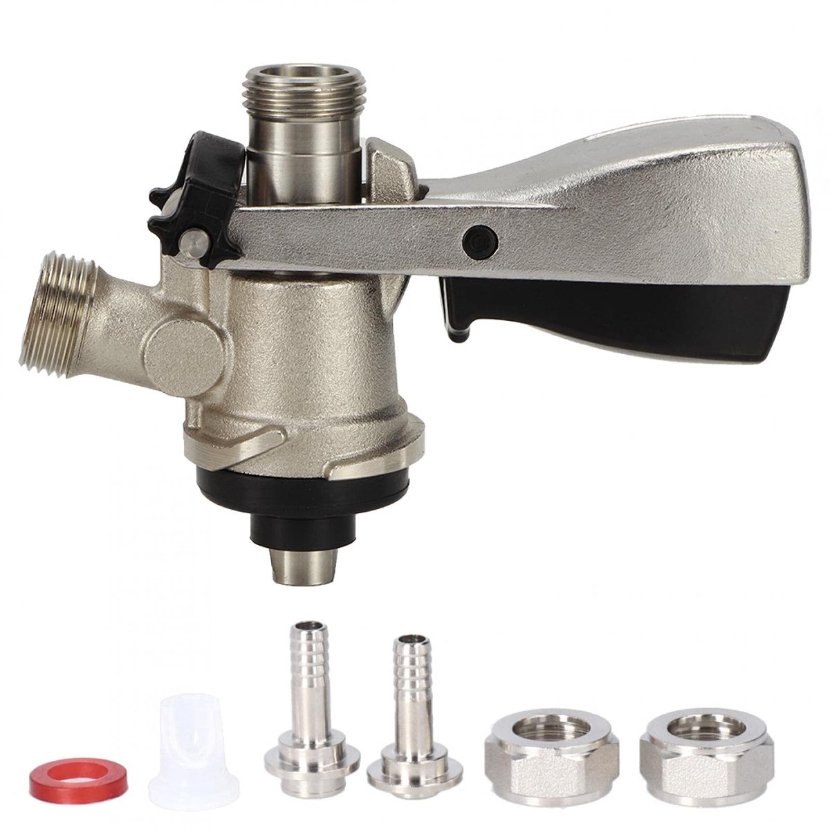 OmGoods Dailygoody G5 8 S Type Brouwen Draft Bier Keg Kranen Hoogwaardig Messing en Roestvrij Staal Dispenser voor Thuis Geschikt voor Bars en Resta