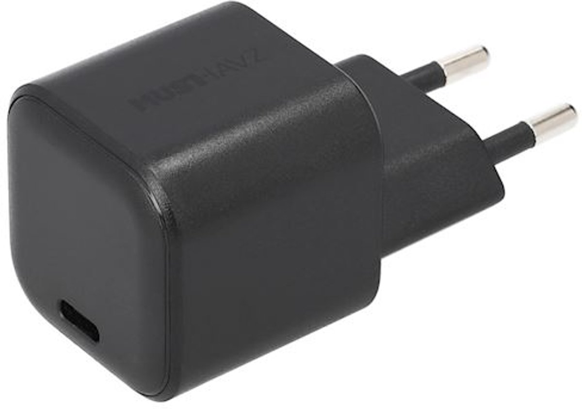 Musthavz Nano Charger 30W + USB-C/USB-C cable, black