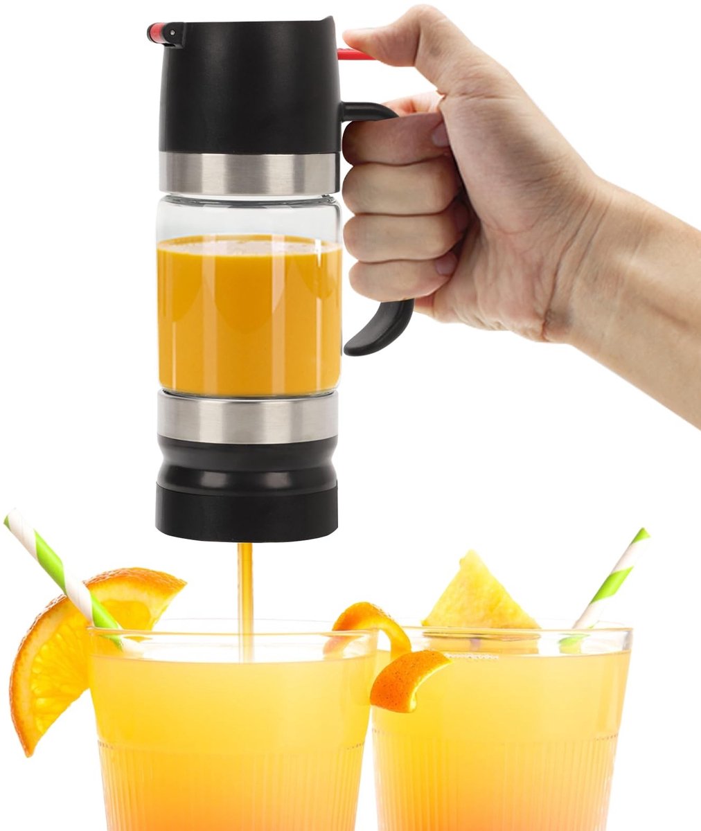 OmGoods - Dailygoody - Honingdispenser - Borosilicaatglas - Ideaal voor Honing - 350 ml - Transparant en Zwart - Perfect voor Keuken - Geschikt voor Tafels - Gl